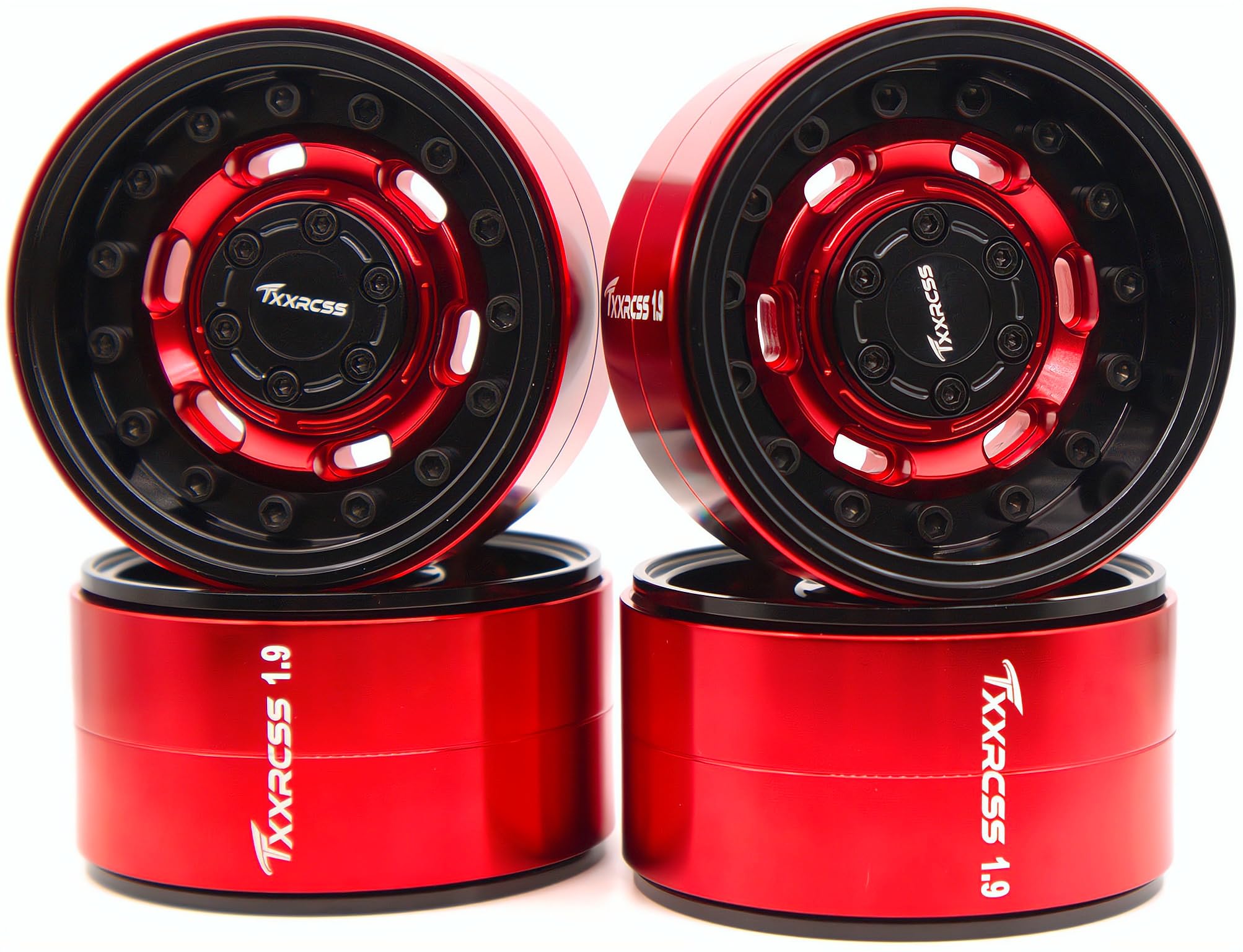Amazon.com: TxxRcss RC 1.9 Beadlock Wheels Adjustable 2 Offsets